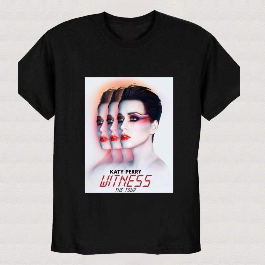 Fashion Katy Perry Witness Tour Men Black T-Shirt