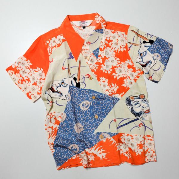 Badass Dope Hypebae Japanese Floral Hana Hannya Devil Mask Wagara Hawaiian Shirt