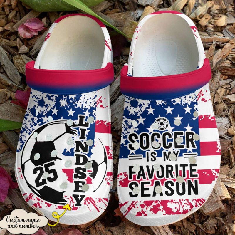 Soccer – Personalized Soccer Is My Favorite Season Clog Shoes For Men And Women