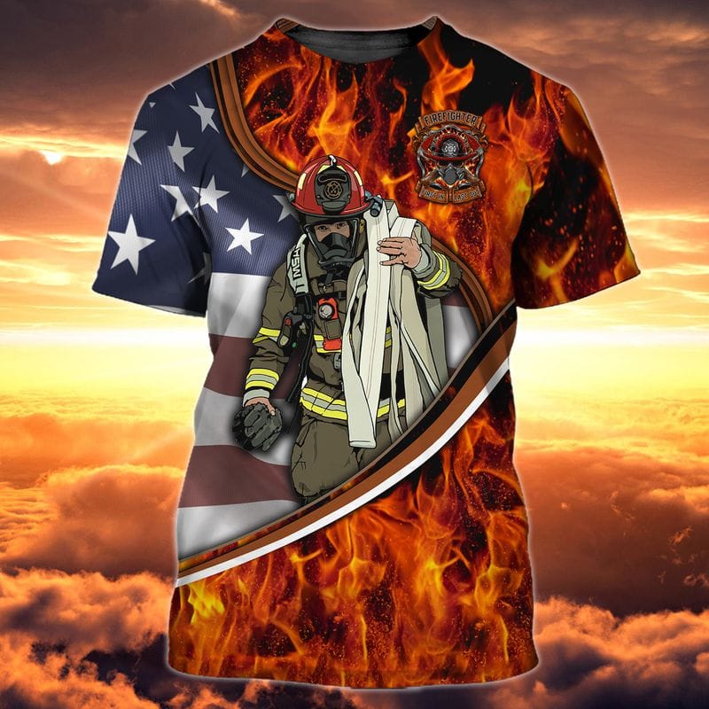 Firefighter 3D Men Tshirt, Firefighter Shirt, Gift For Firefighter