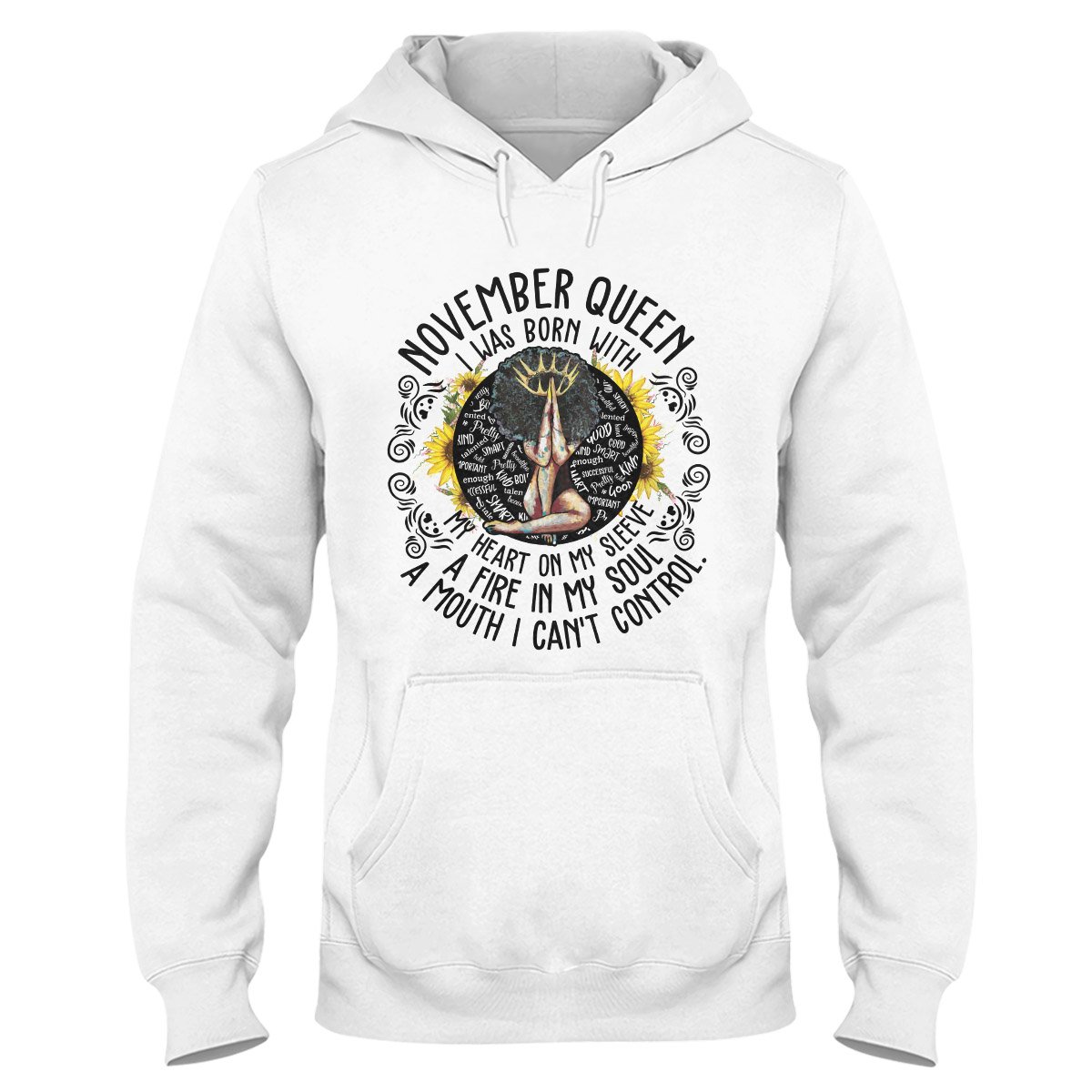 November Black Queen My Heart On My Sleeve Ez07 2809 Hoodie