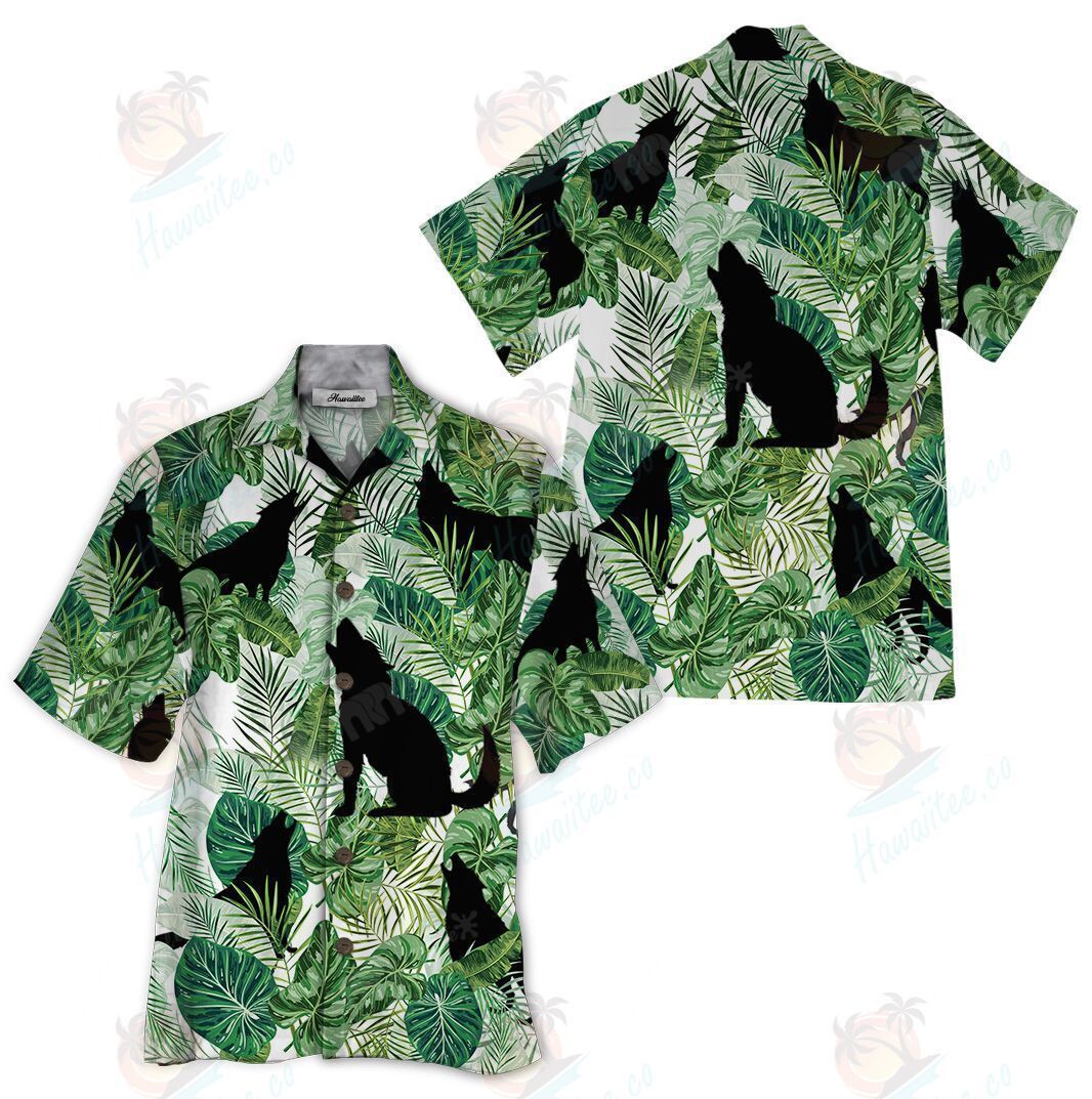 Hawaii Shirt Wolf Green Tropical Ha93628