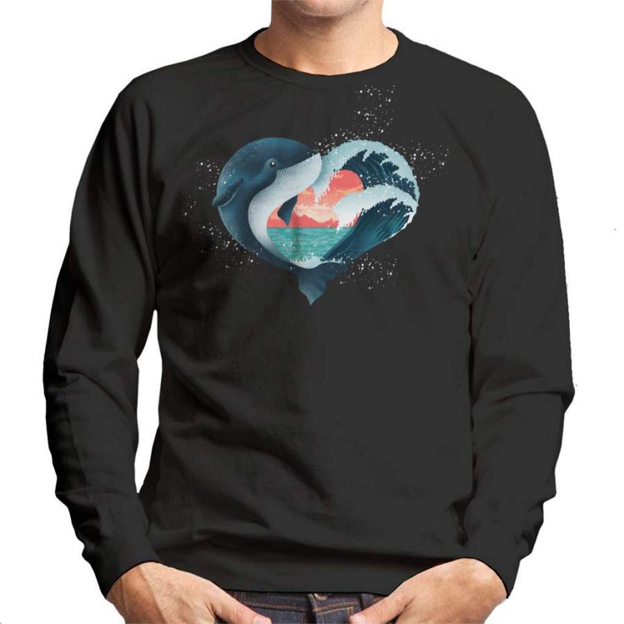 Heart Animals Whale Men’s Sweatshirt