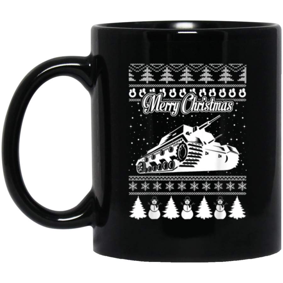 Army Tank Ugly Christmas Sweater Mug