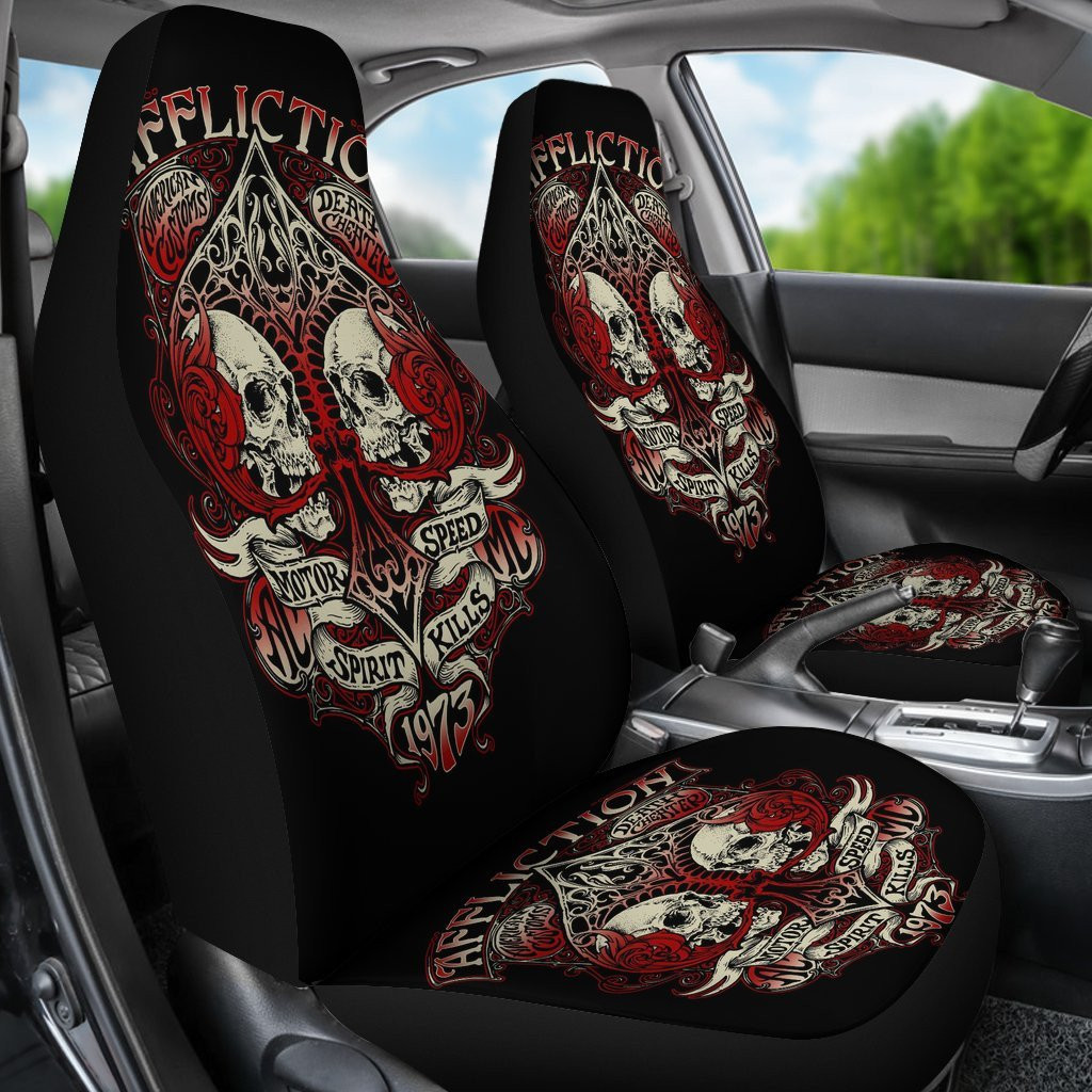 Affliction American Customs Death Cheater Car Seat Covers