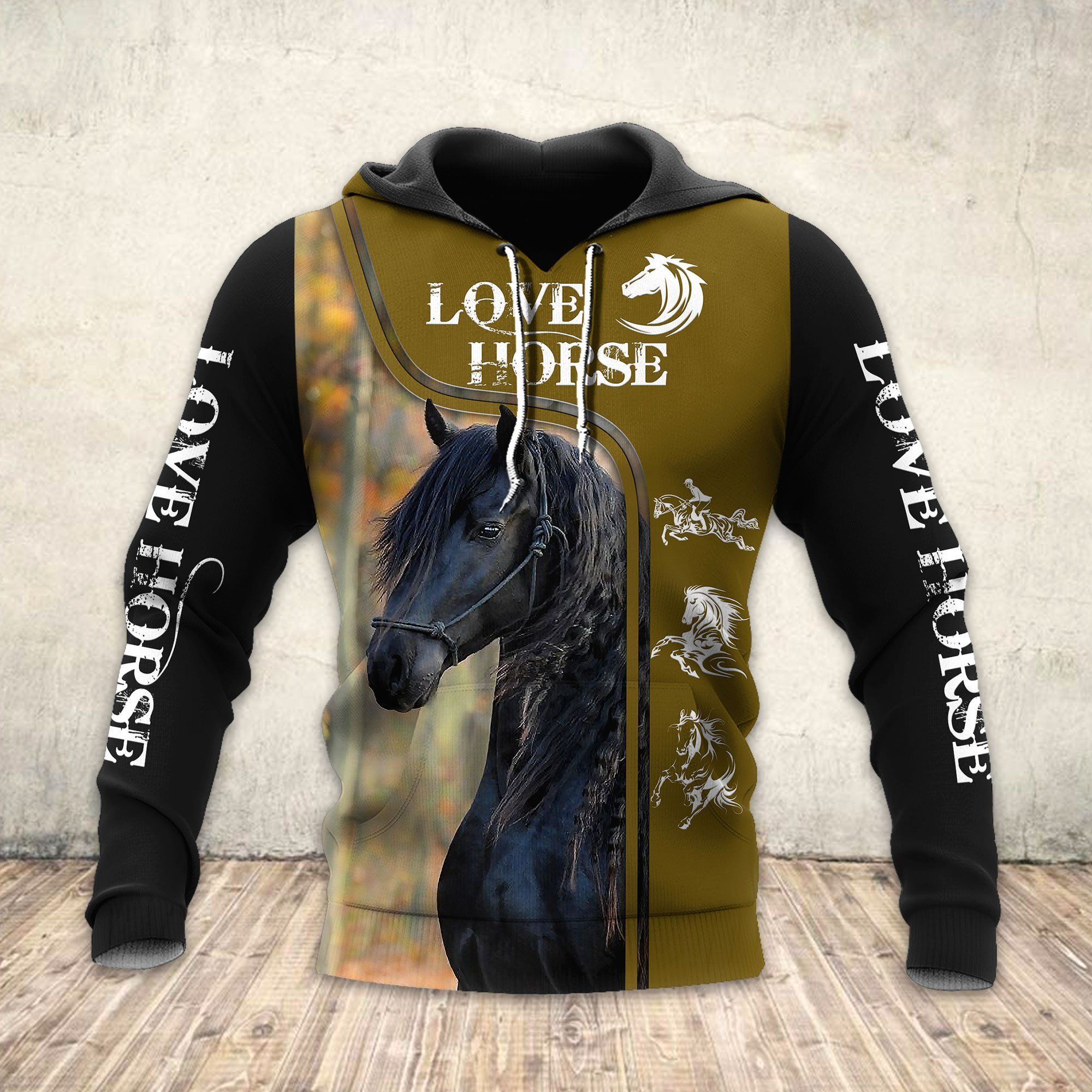 755DDTANM-Love Horse 3D All Over Printed Shirts For Men and Women