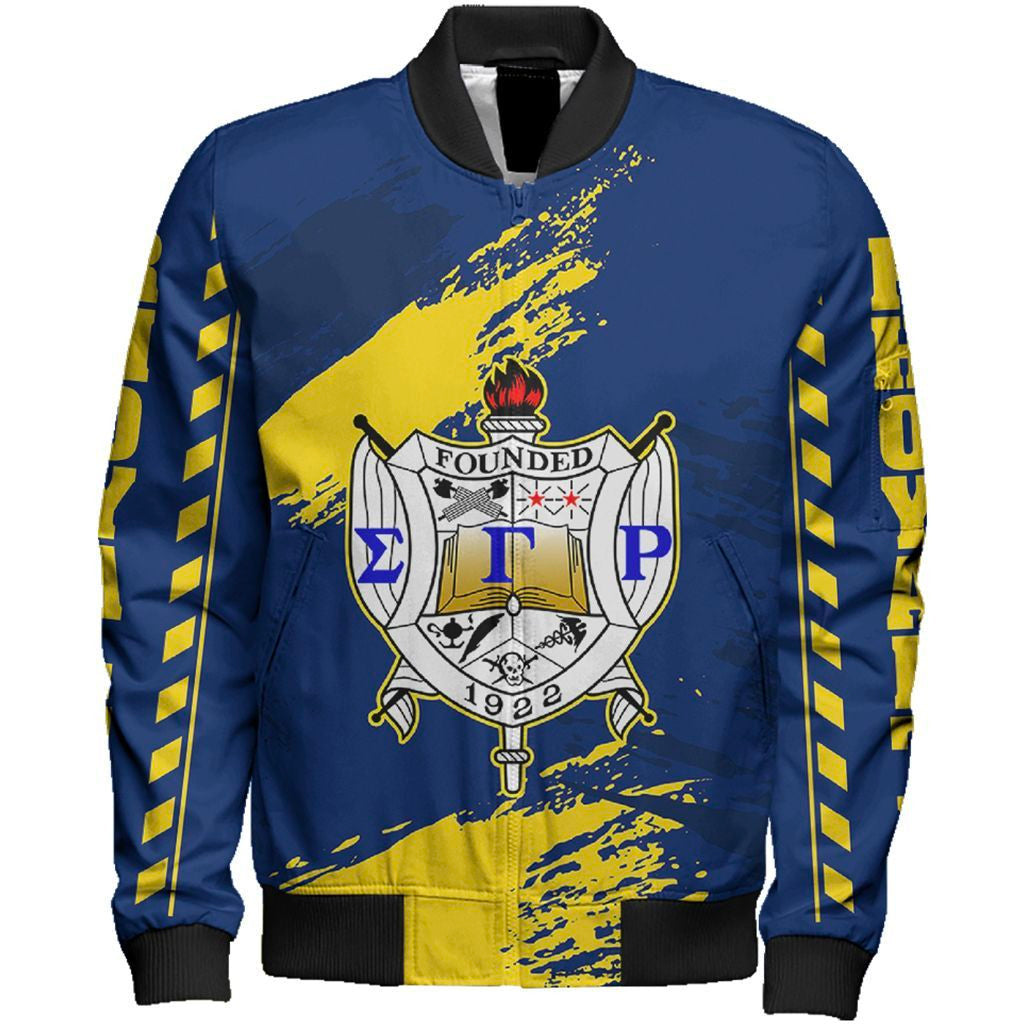 Wonder Print Jacket – Sigma Gamma Rho Nineteen Sleeve Zip Bomber Jacket