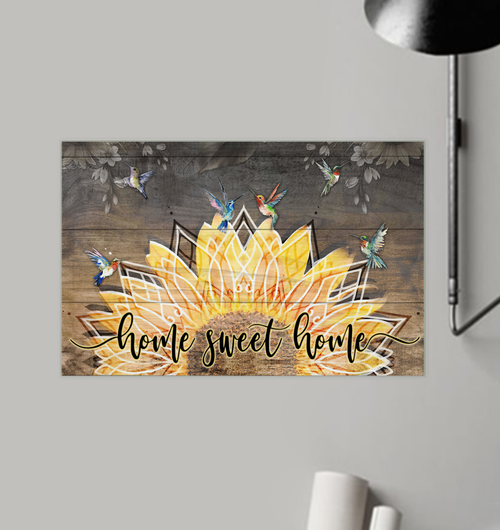 Hummingbird Home Sweet Home Matte Canvas