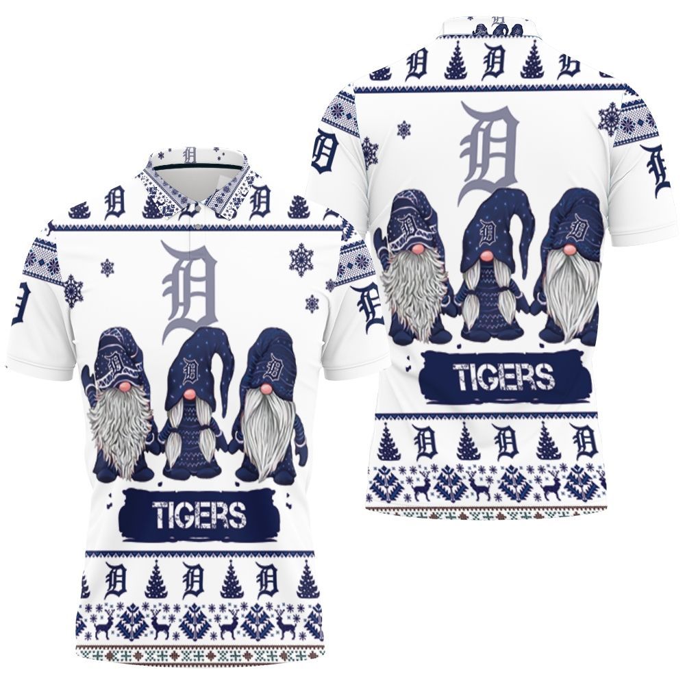 Christmas Gnomes Detroit Tigers Ugly Sweatshirt Christmas 3D Polo Shirt