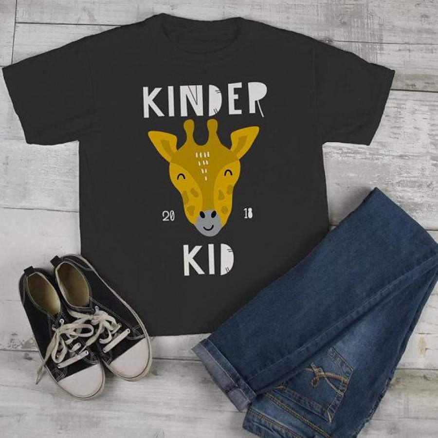 Kids Cute Kindergarten T Shirt Kinder Kid 2018 Giraffe Graphic Tee Boy’s Girls School Shirts