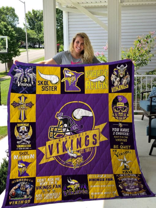 Minnesota Vikings Blanket Quilt V4 B93