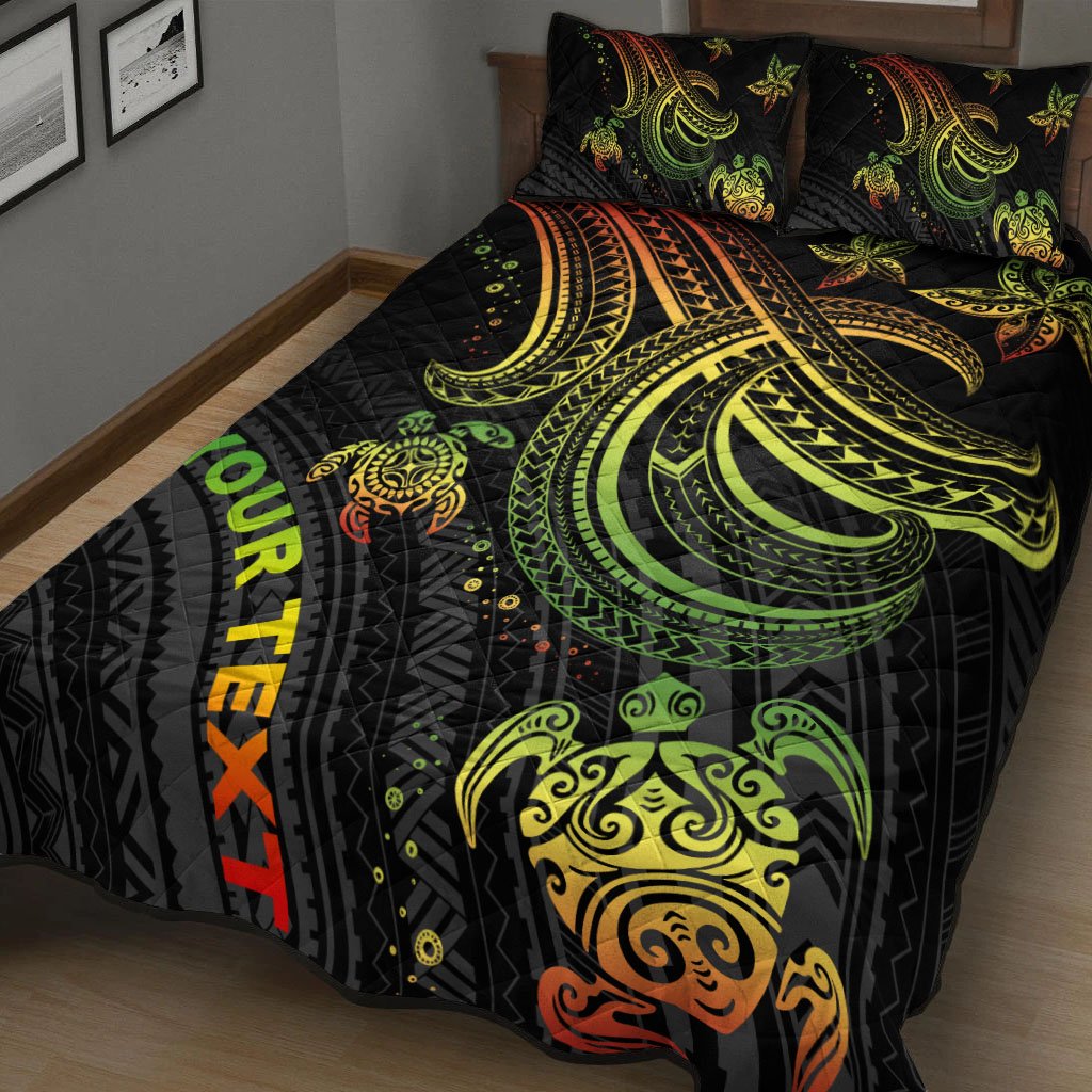 Polynesian Custom Personalised Quilt Bed Set- Reggae Turtle – BN26