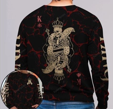 Skull Couple King And Queen Red Light Sweatshirts