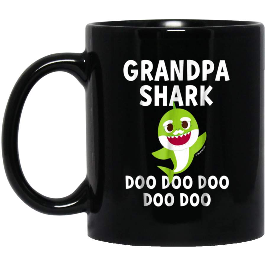 Mens Pinkfong Grandpa Shark Official 11 oz 15 oz Black Mug