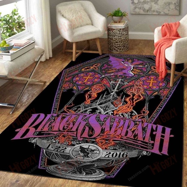 Black Sabbath Legend Rock Band Music Area Rug Living Room Rug Home Decor Floor Decor