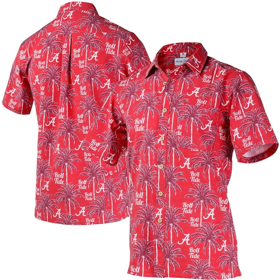 Alabama Crimson Tide Logo Floral Hawaii Shirt Ha79708