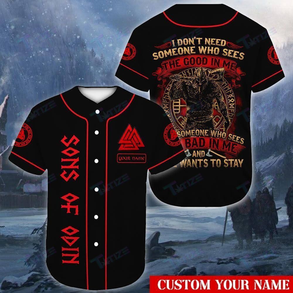 Sons of Odin Viking Lovers custom name Baseball Shirt