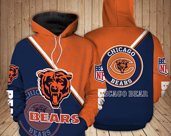 Chicago Bears Logo 38 Unisex 3D Hoodie Gift For Fans