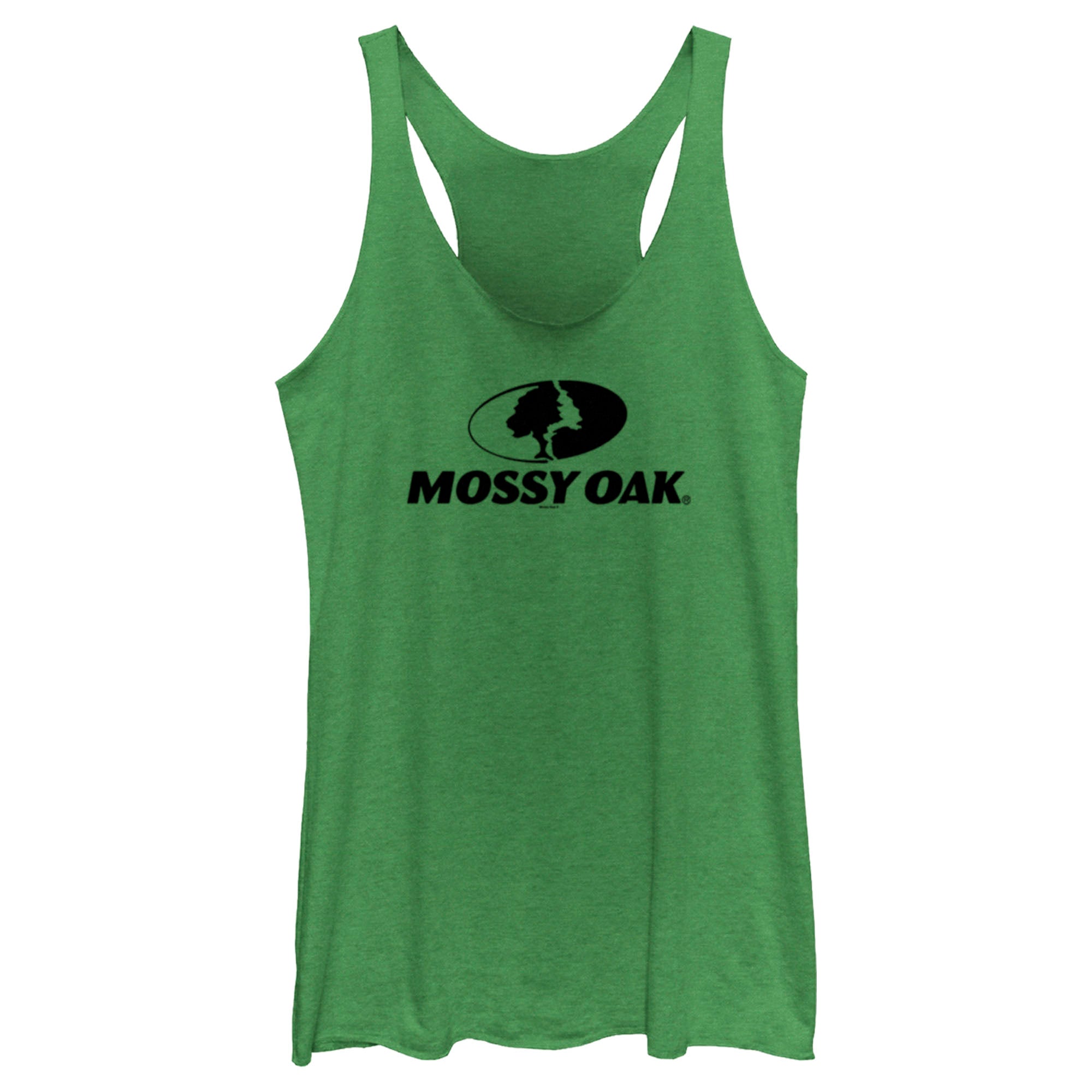 Women’S Mossy Oak Black Classic Logo Racerback Tank Top