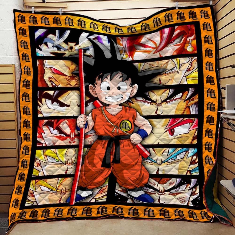 Goku Evolution For Fans Amine 3D Quilt Blanket HGM35