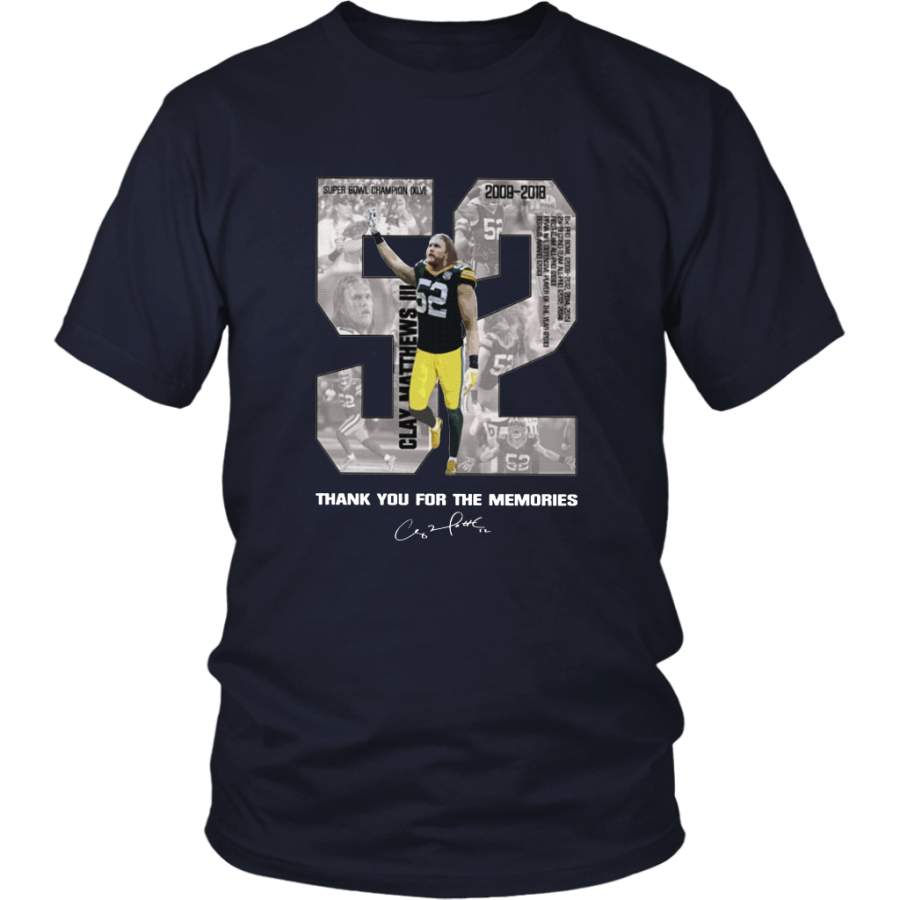 Clay Matthews III – THANK YOU FOR THE MEMORIES SHIRT SUPER BOWL CHAMPION XLV – Green Bay Packers