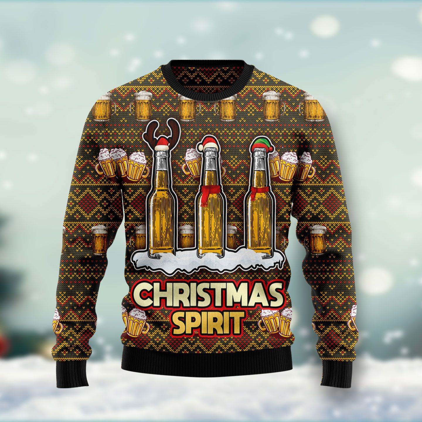 Spirit Beer Ugly Christmas Sweater