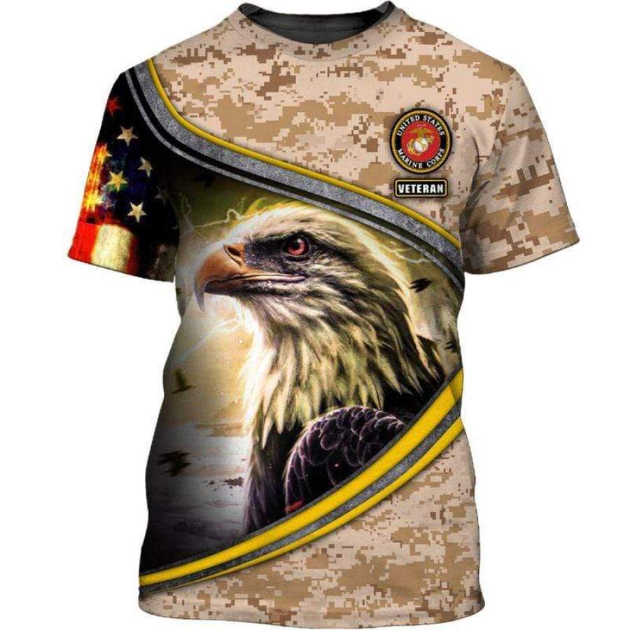 .Soldier Eagle Us Army �Marine Corps American Flag Veteran day Shirt #H