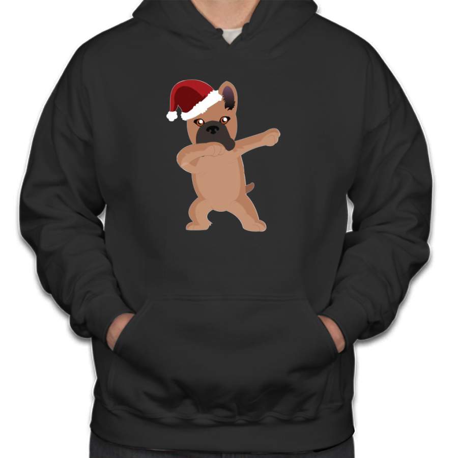 Dabbing French Bulldog Christmas Kids Dab Dance Gift Xmas Hoodie