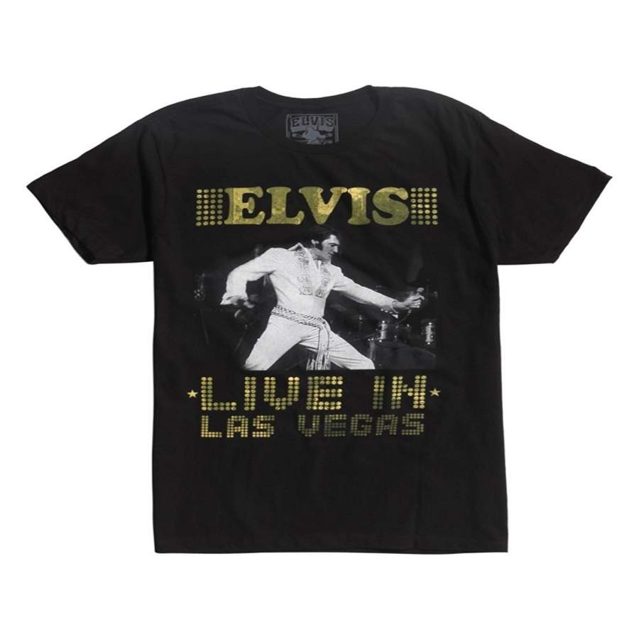 Elvis Live In Las Vegas Short Sleeve  T-Shirt