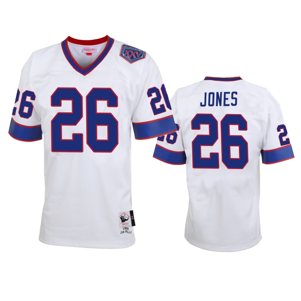 Buffalo Bills Taiwan Jones White Vintage Replica Jersey – Men