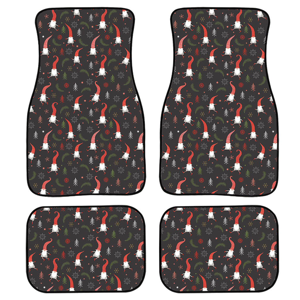 Christmas Gnomes Pattern Print Front And Back Car Floor Mats, Front Car Mat