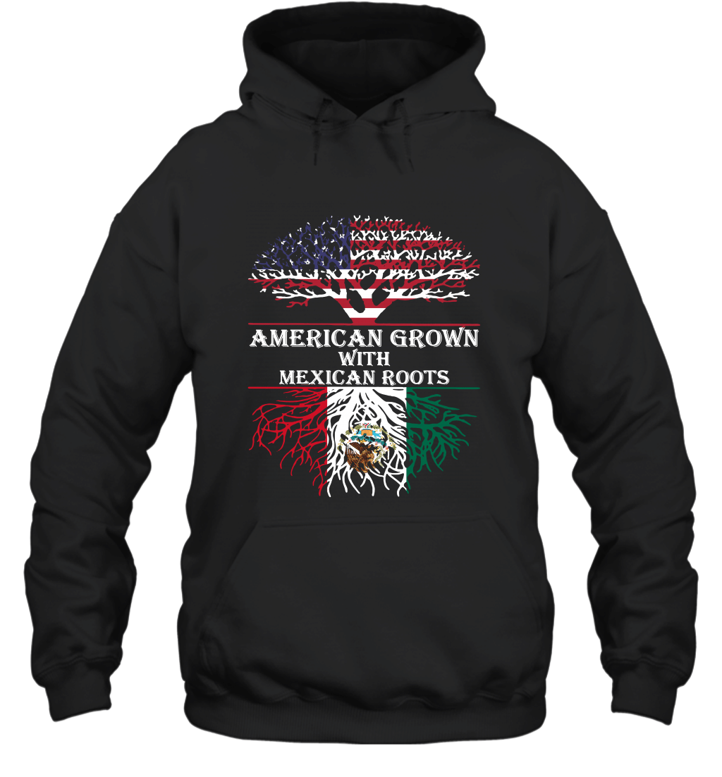 American Grown With Mexican Roots Mexican Independence Day Hoodie