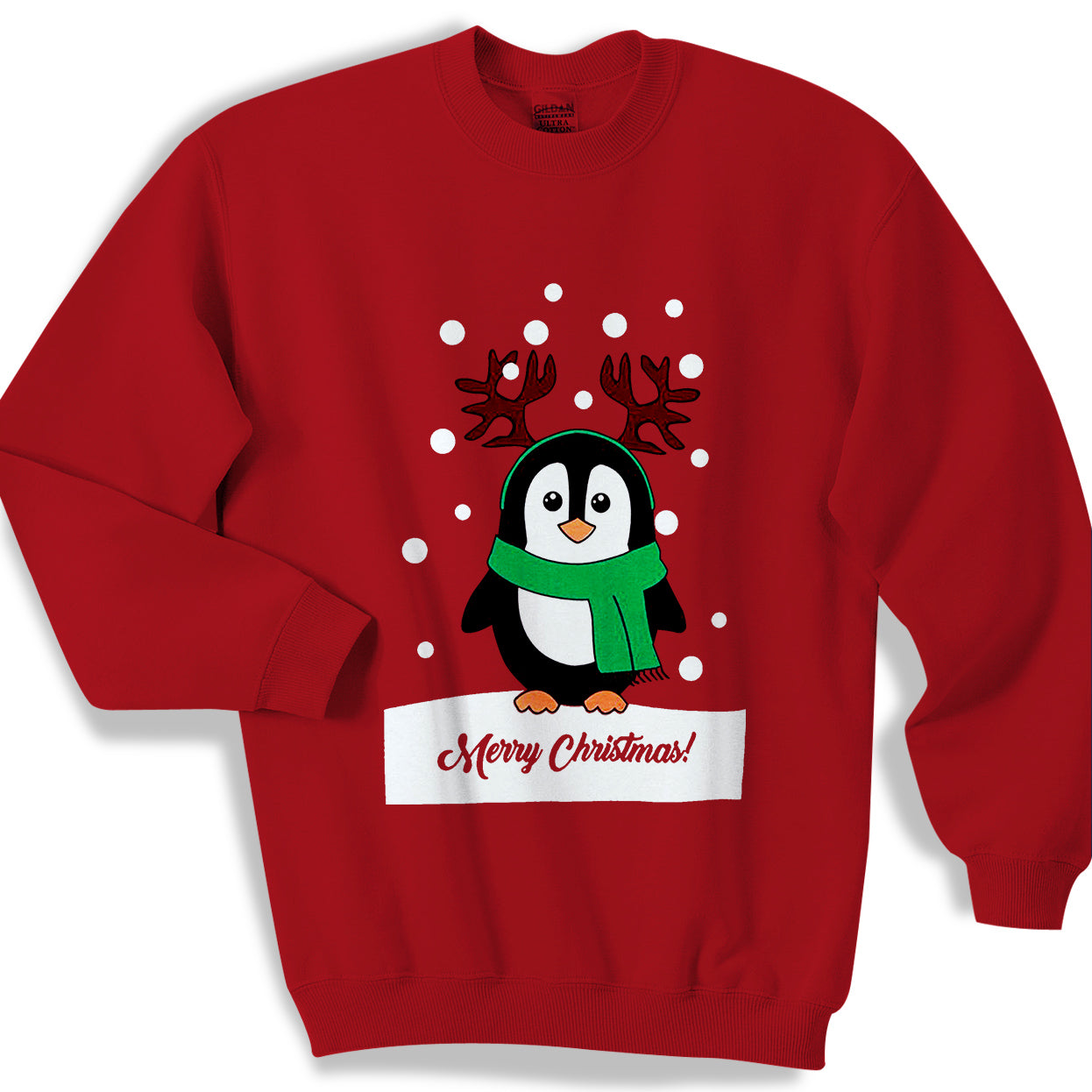 Novelty Christmas Merry Christmas Penguin Sweater Sweatshirt