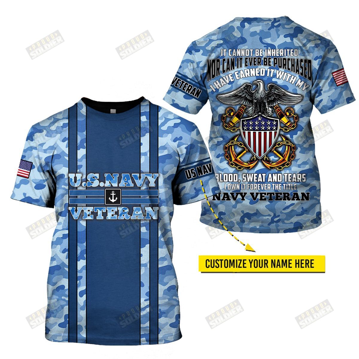 3D All-Over Printed “Us Navy Veteran – I Own It Forever The Title Navy Veteran” (Av-Nq70)