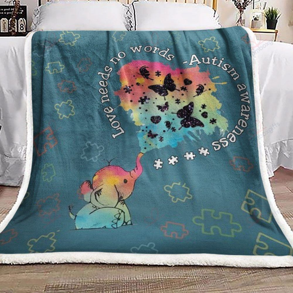 Autism Elephant GS-CL-DT2606 Fleece Blanket