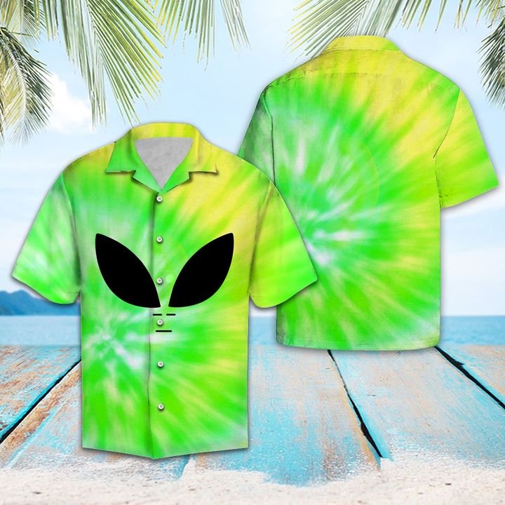 Awesome Alien Hawaiian Shirt Summer Button Up For Men, Women, Couple