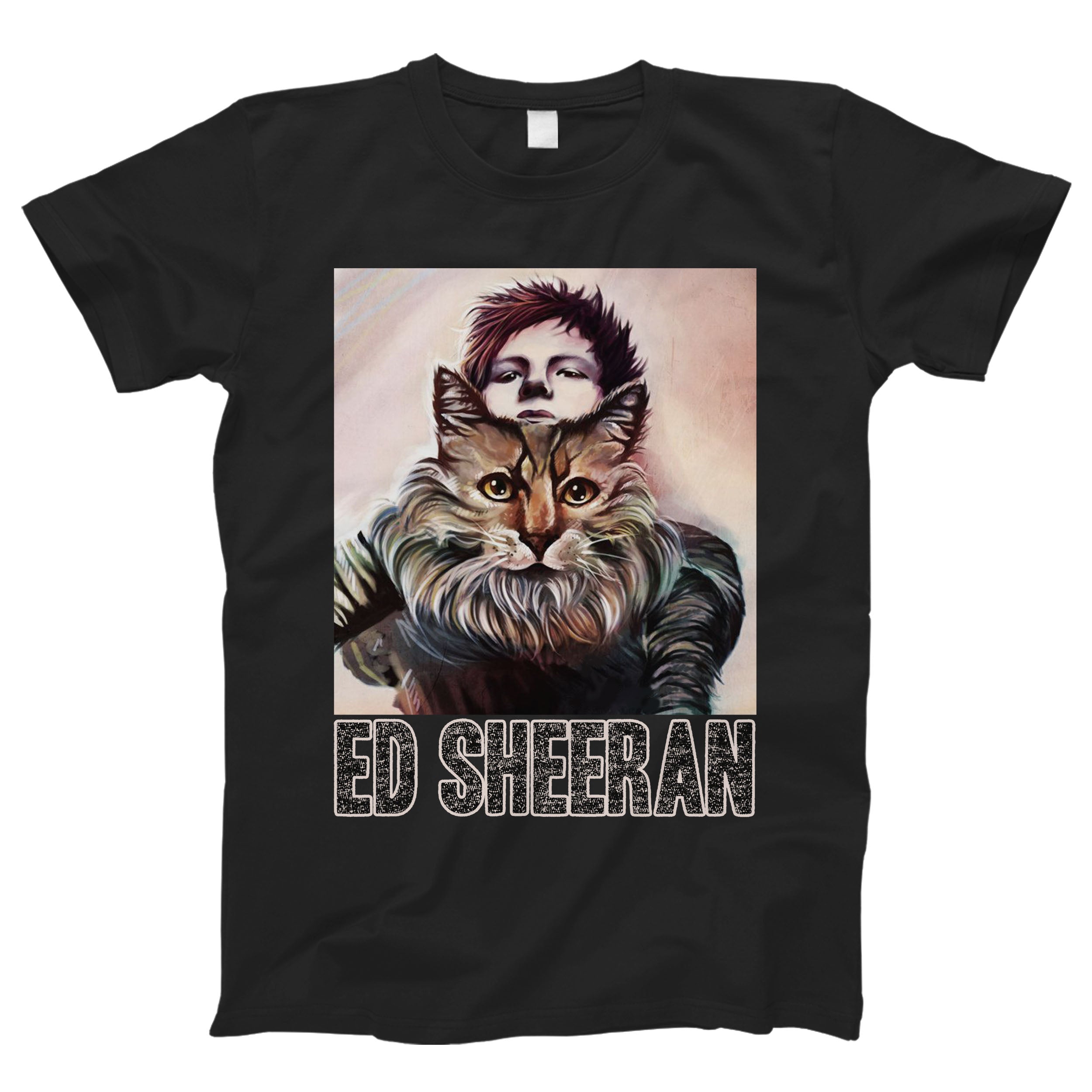 Ed Sheeran And His Tiger On Canvas Man’S Tee T-Shirt