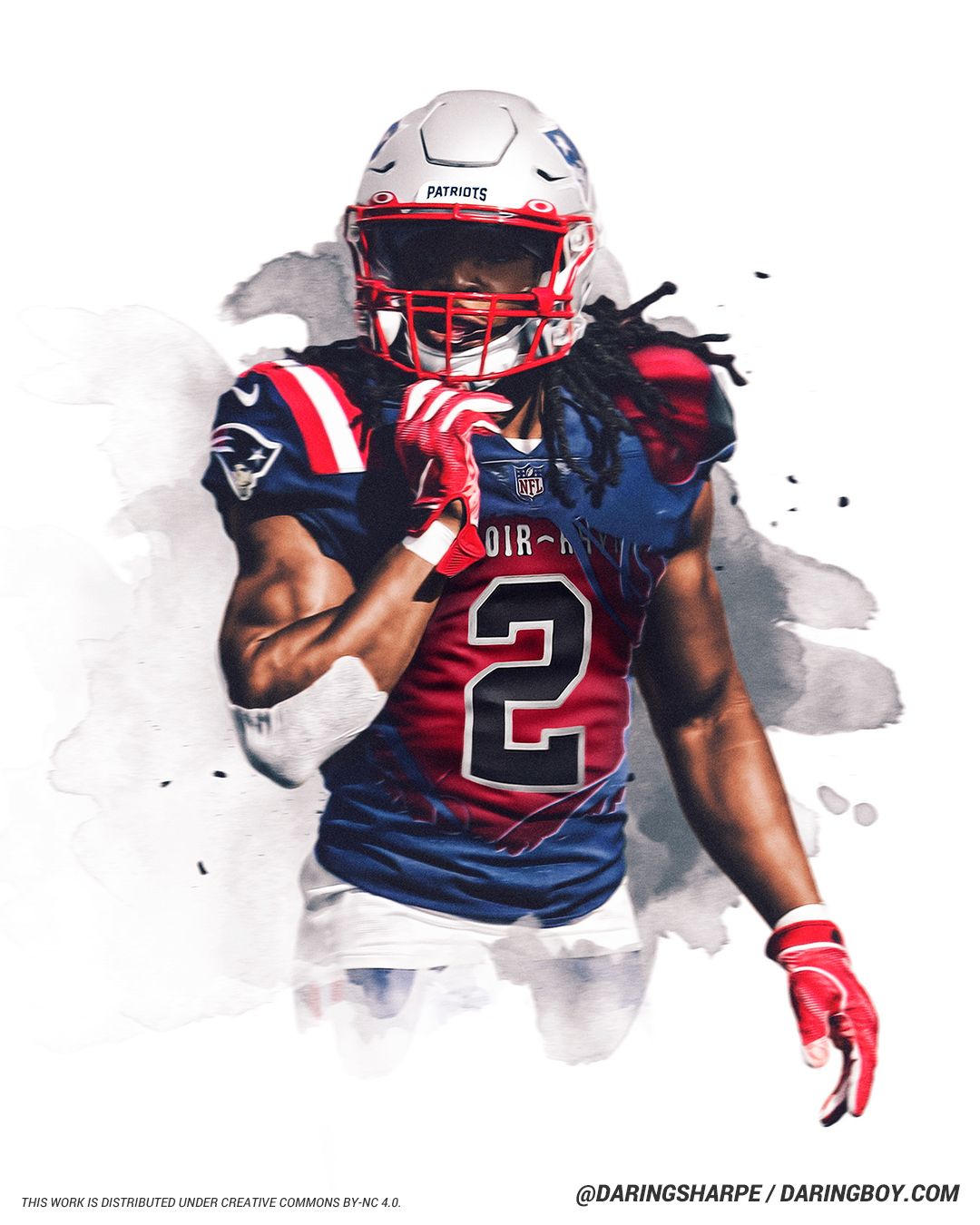 Kyle Dugger #2 New England Patriots Lenoir-Rhyne Bears Poster For Fans poster canvas