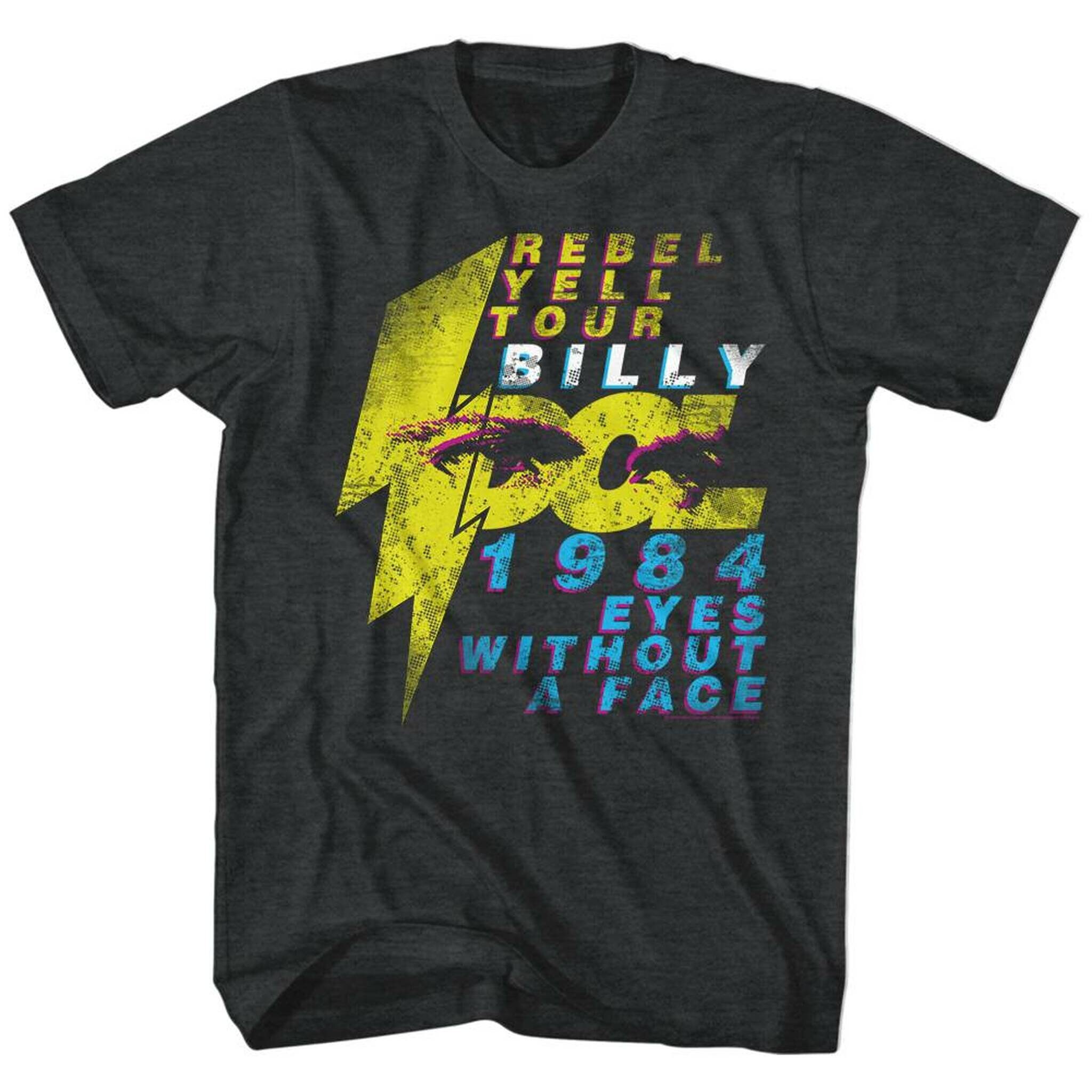 Billy Idol Eyeballs Heather Adult T-Shirt