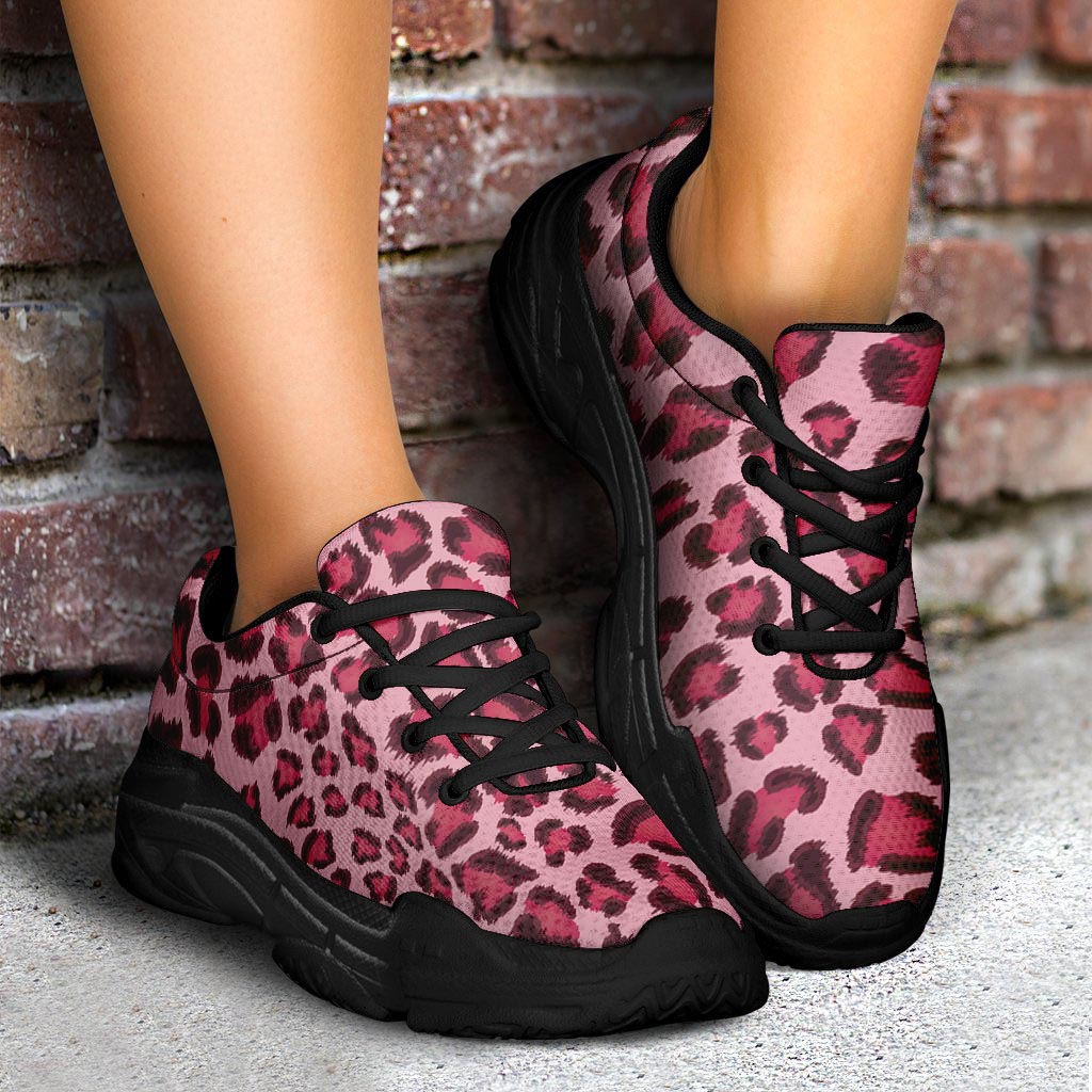 Pink Leopard Print Chunky Sneaker