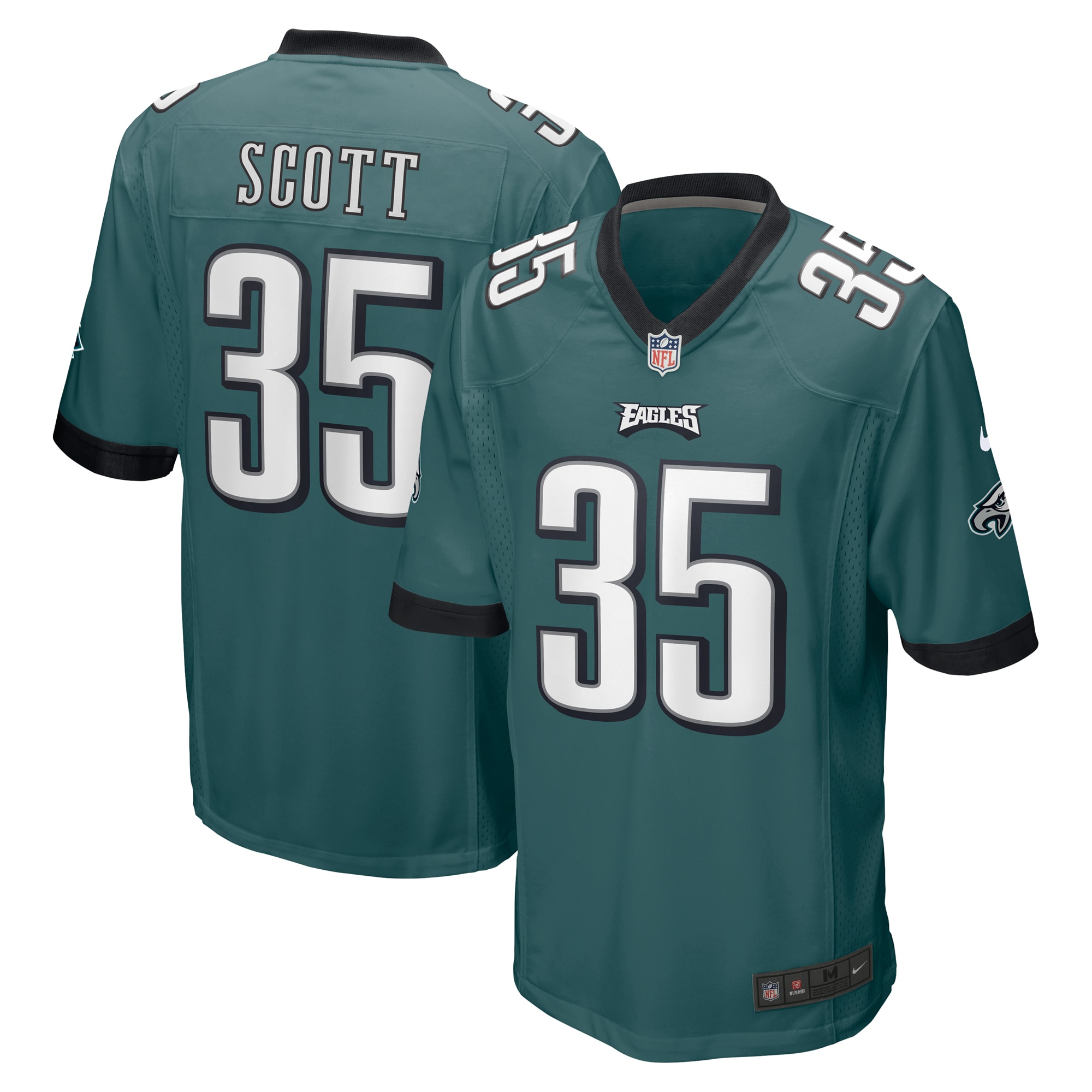 Boston Scott Philadelphia Eagles Game Jersey – Midnight Green