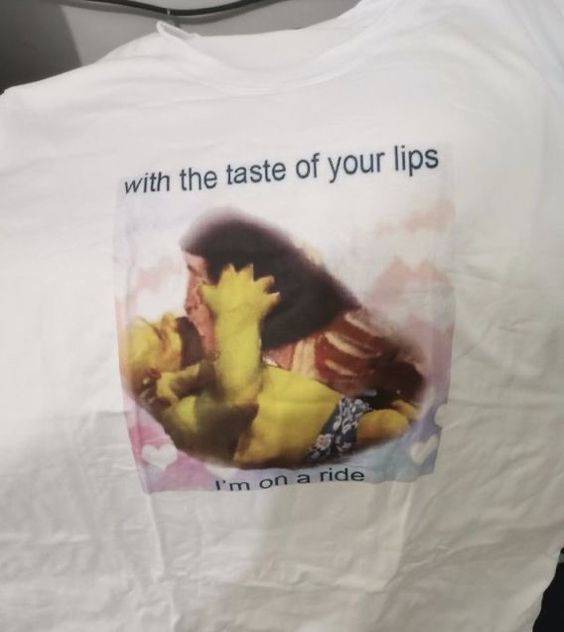 With the Taste of your lips I m on a ride Shrek Shirt Outfit