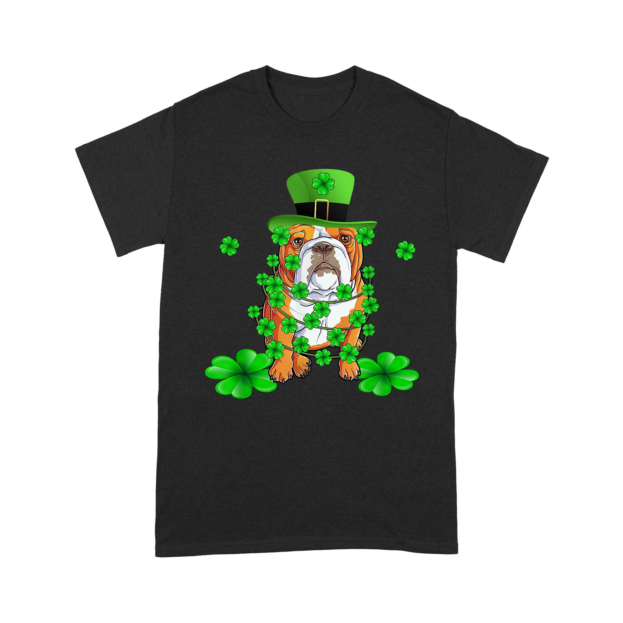 Dabbing English Bulldog St Patrick’s Day T-Shirt – Standard T-shirt