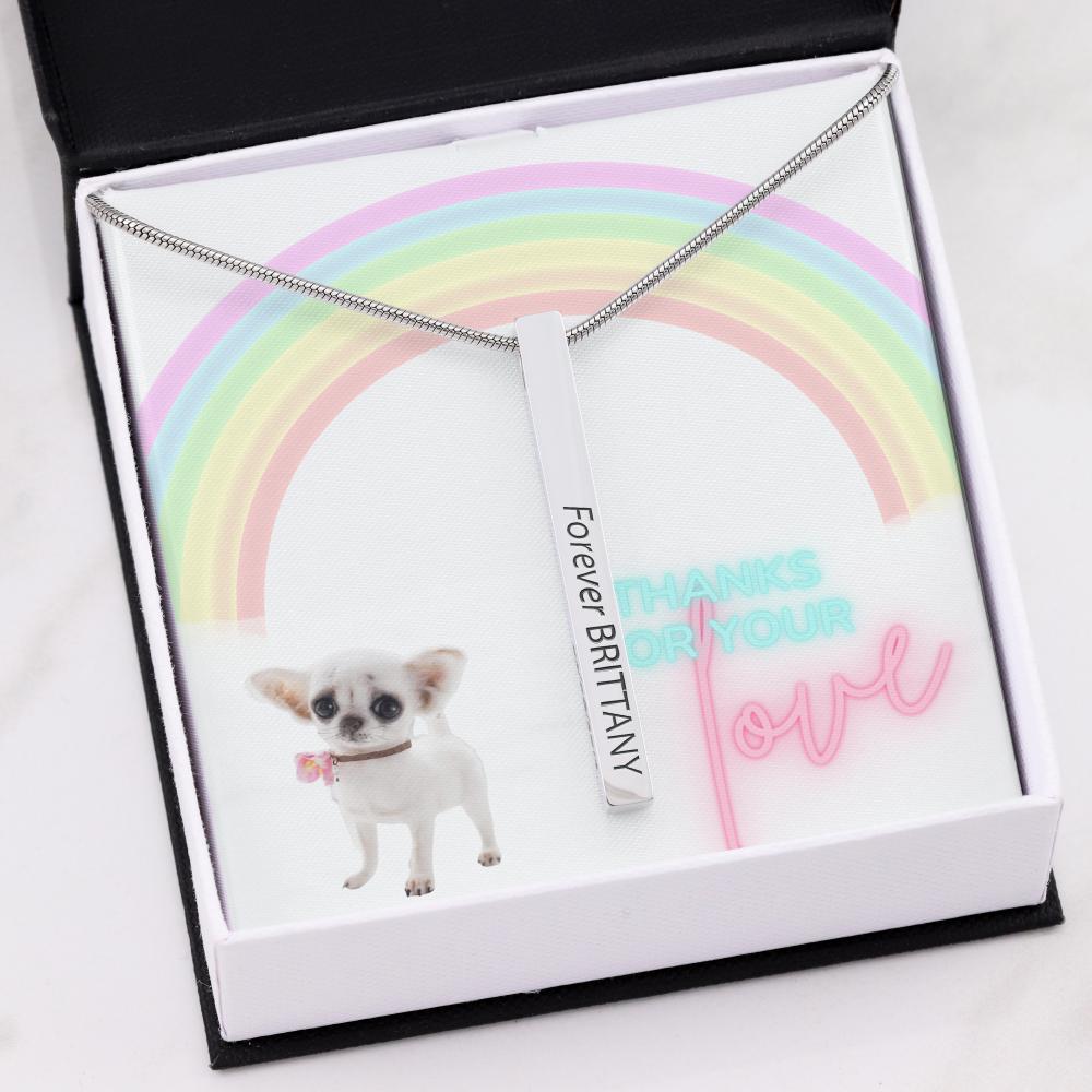 Personalized Chihuahua Memorial Necklace, Rainbow Bridge Dog, Dog Memorial Gifts, Dog Remembrance Gifts,  Chihuahua Custom Dog Memorial Jewelry, Loss Of Dog Jewelry, Dog Loss Gifts, Pet Memorial Necklace, Dog Sympathy Gifts