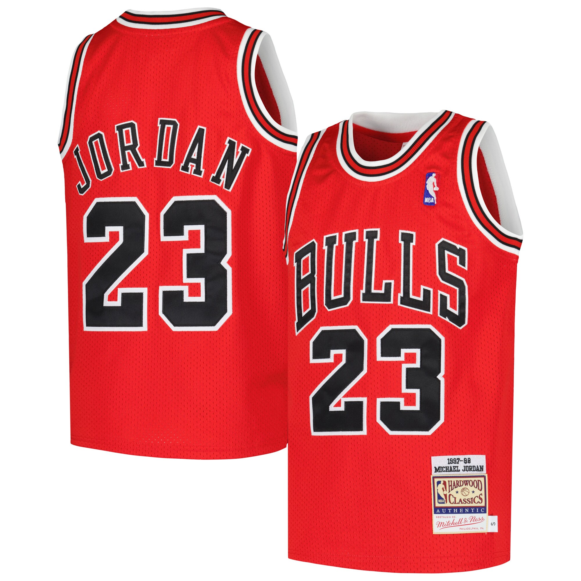 Michael Jordan Chicago Bulls Mitchell & Ness Youth Hardwood Classics 1997-98 Authentic Jersey – Red