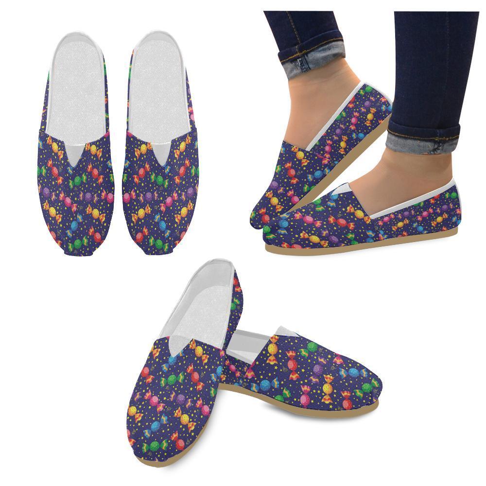 Candy Pattern Print Design Ca06 Women Casual Shoes