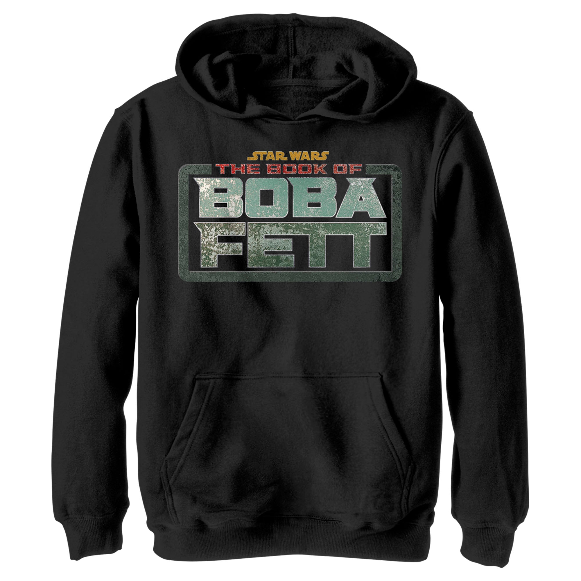 The Book Of Boba Fett Boy’S Distressed Logo  Pull Over Hoodie