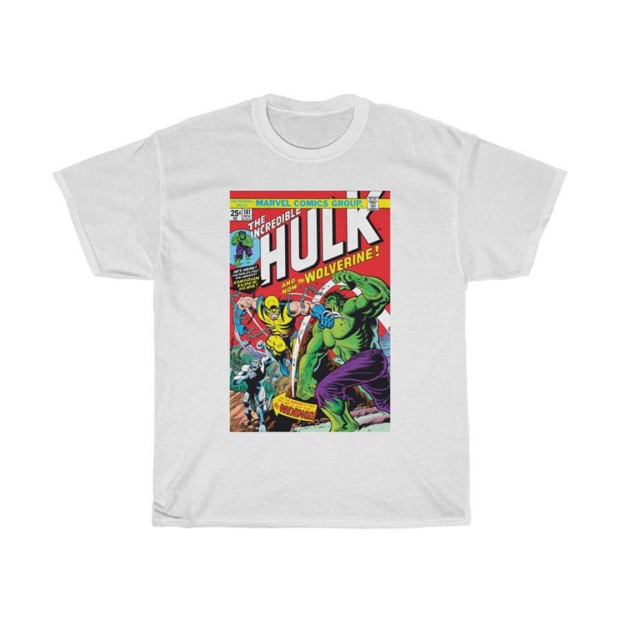 The Incredible Hulk x Wolverine Comic Book T Shirt