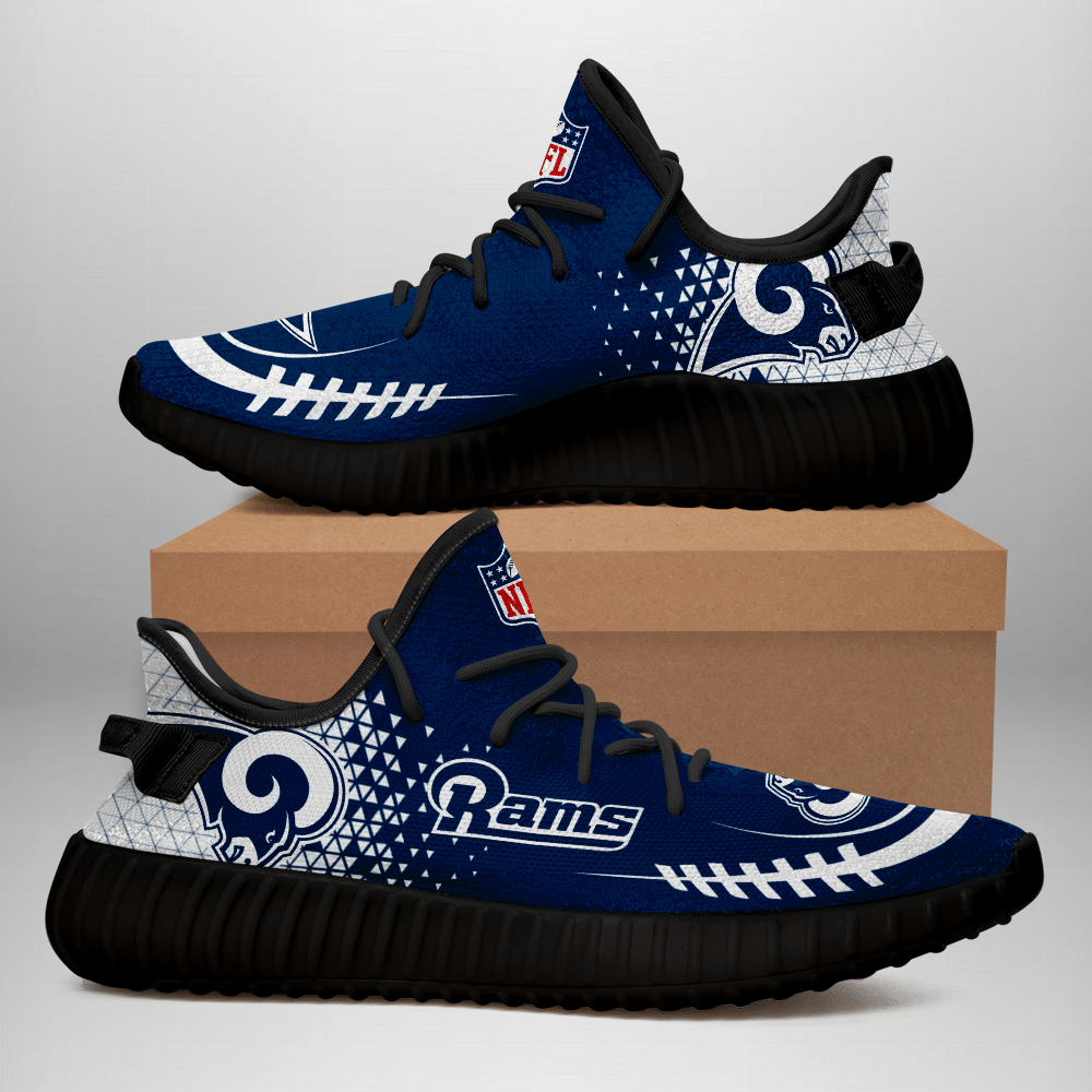 Los Angeles Rams Unisex Sneaker Football Custom Shoes Los Angeles Rams Yeezy Boost 350