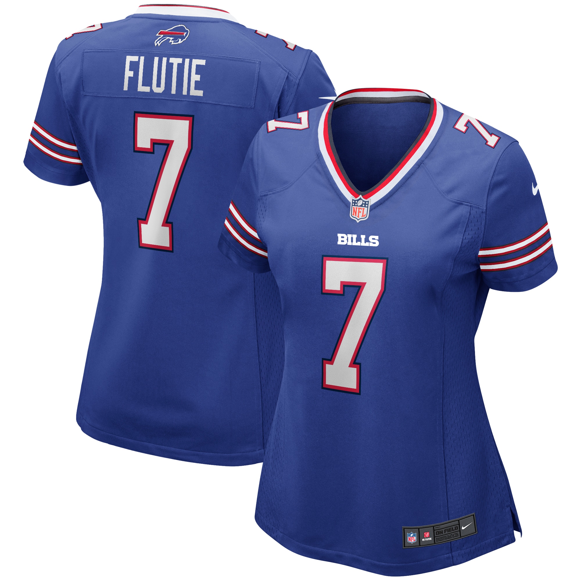 Women’s Buffalo Bills Doug Flutie Royal Game Retired Player Jersey